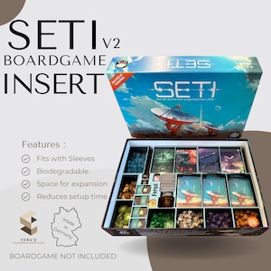 SETI v2 Design Inlay with Accent Edge SETI Insert Brettspiel Organizer