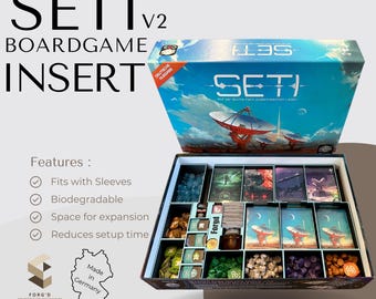 SETI v2 Design Inlay with Accent Edge SETI Insert Brettspiel Organizer