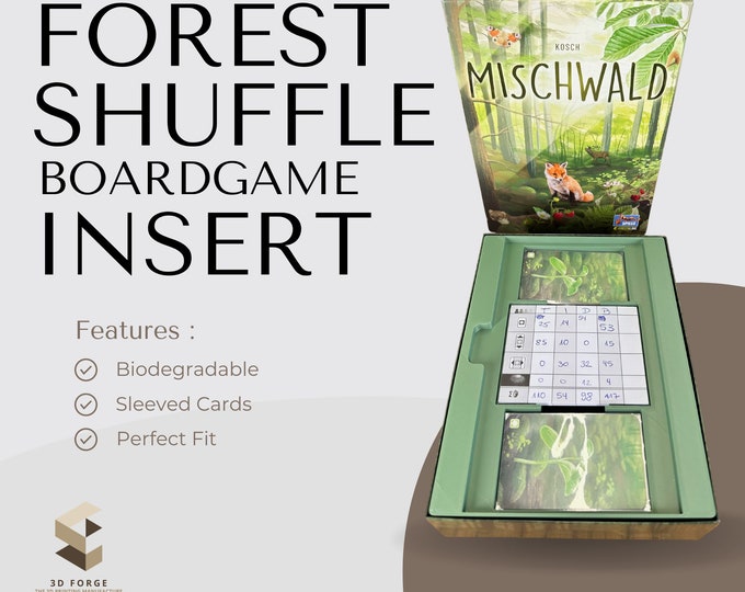 Forest ShuffleInlay - Board game Organizer - Supports Sleeves