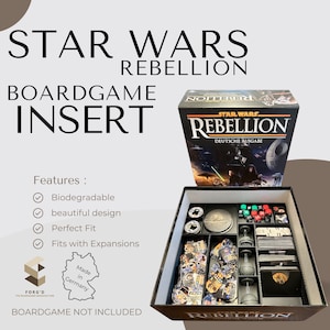 Wkładka Star Wars Rebellion Organizator do gry planszowej Star Wars Rebellion Wkładka do gry planszowej Star Wars Rebellion