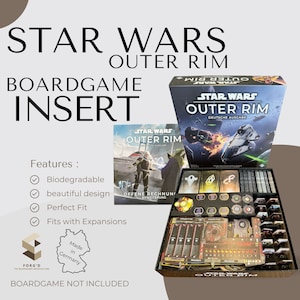 Star Wars Outer Rim Inlay + Unfinished Business Board Game Organizer for Star Wars Outer Rim Board Game Insert
