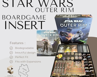Star Wars Outer Rim Inlay + Unfinished Business Board Game Organizer for Star Wars Outer Rim Board Game Insert