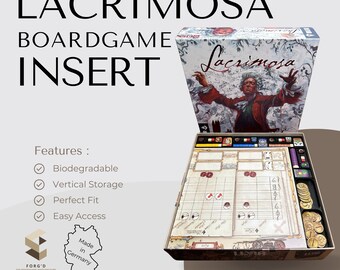 Lacrimosa Inlay Board Game Organizer Lacrimosa Insert for Lacrimosa Board Game
