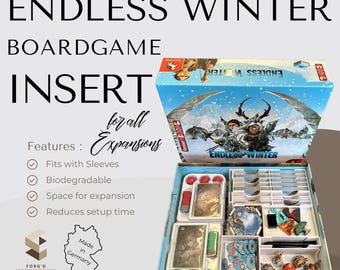 Endless Winter Inlay Board Game Organizer Endless Winter Insert for Endless Winter Board Game Inclusive Expansions