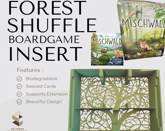 Mixed Forest Design Inlay ( + Alpine) - Board Game Organizer (Forest Shuffle board game)