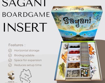Sagani Inlay Boardgame Organizer Sagani Insert for Sagani Board Game