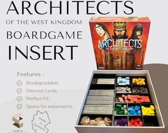 Architects of the West Kingdom Inlay Board Game Organizer Architects Insert for Architects of the West Kingdom Board Game
