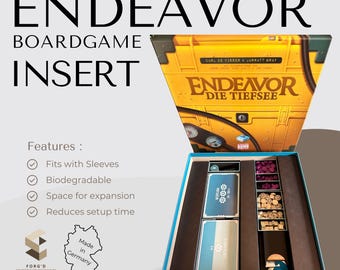 Endeavor Design Inlay with Accent Edge Endeavor Insert board game Organizer for Endeavor Deep Sea