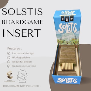 Solstis Inlay Organizador de juegos de mesa Solstis Inlay para juegos de cartas Solstis