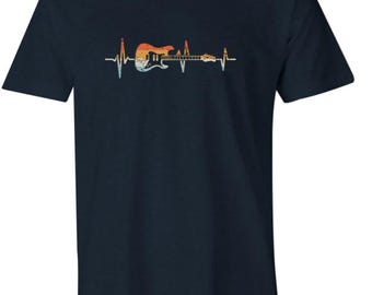Guitar Heartbeat Tee Shirt - Choose your color and size!