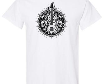 Guitar Flame Tee Shirt - Choose your color and size!