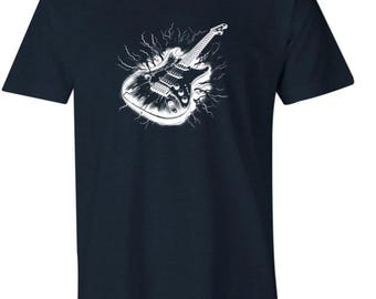 Lightning Guitar Tee Shirt - Choose your color and size!