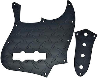Diamond Aluminum Jazz Bass Pickguard & Control Plate - Black, Gold, or Silver