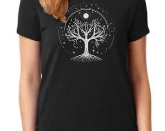 Women's Tree Of Life Print Tee Shirt - Choose your color and size!