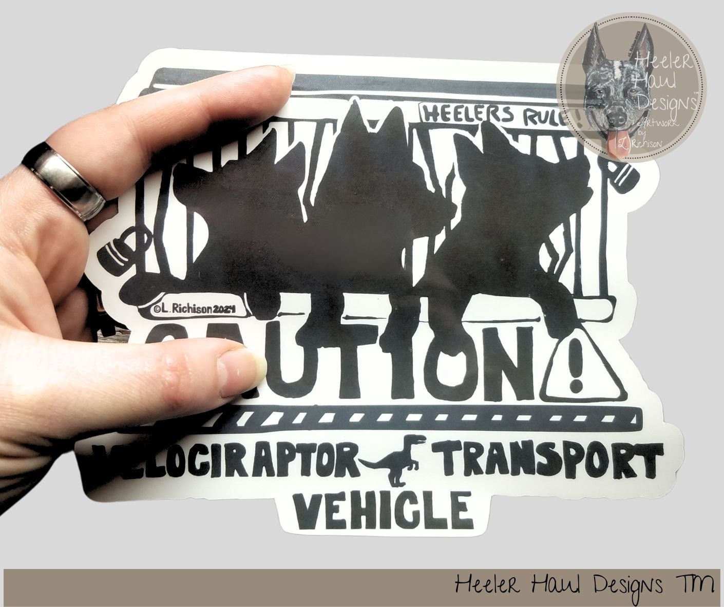 Heeler Decal, Australian Cattle Dog Decal, Blue Heeler Car Decal, Red