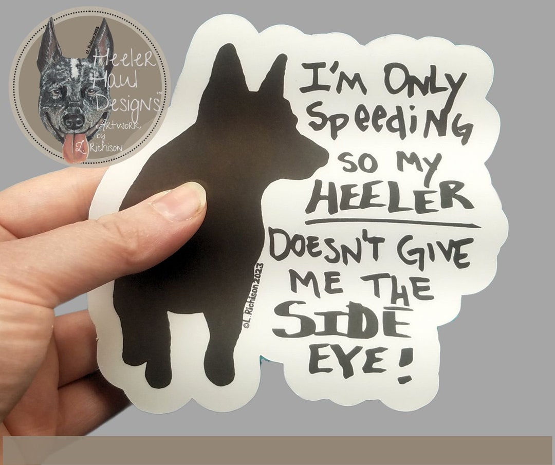 Heeler Decal, Australian Cattle Dog Decal, Blue Heeler Car Decal, Red