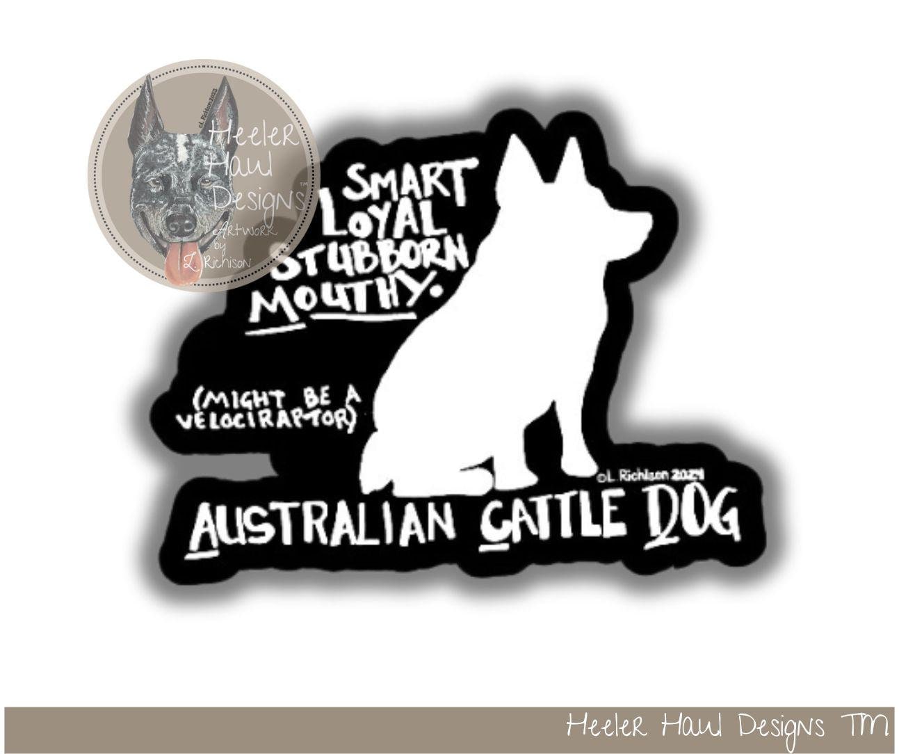 Stumpy Decal Stumpy Tail Heeler Decal, Australian Cattle Dog Decal, Blue Heeler ...