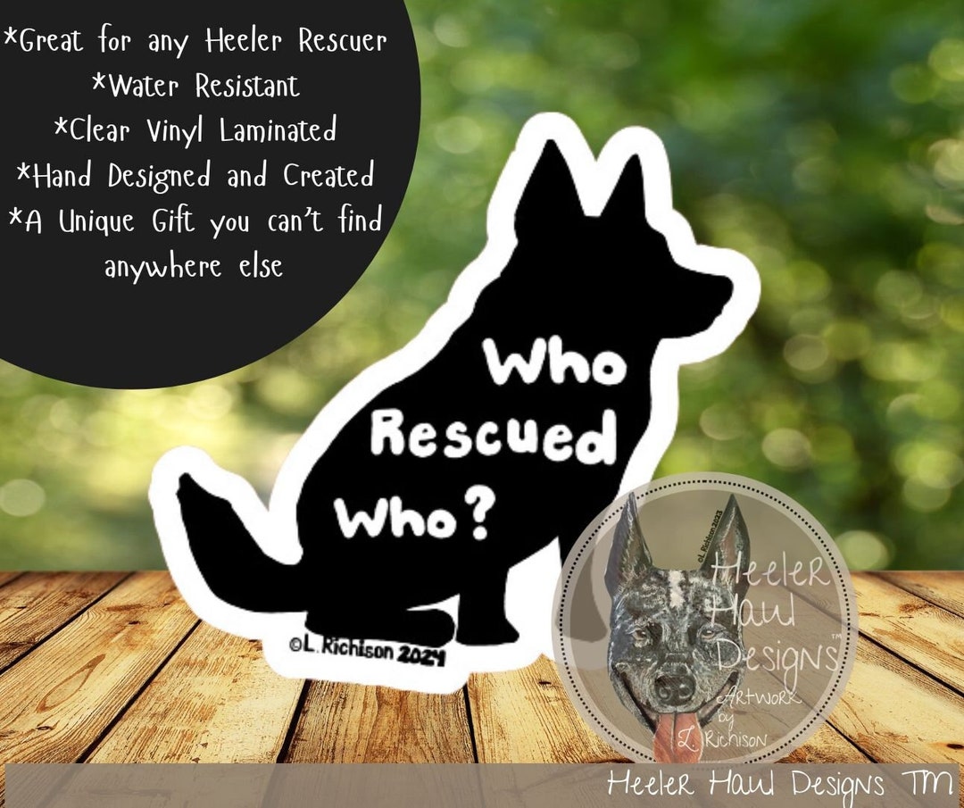 Heeler Decal, Australian Cattle Dog Decal, Blue Heeler Car Decal, Red