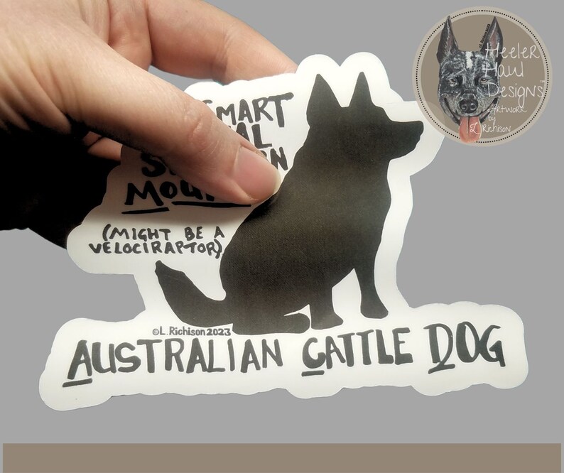 Heeler Decal, Australian Cattle Dog Decal, Blue Heeler Car Decal, Red
