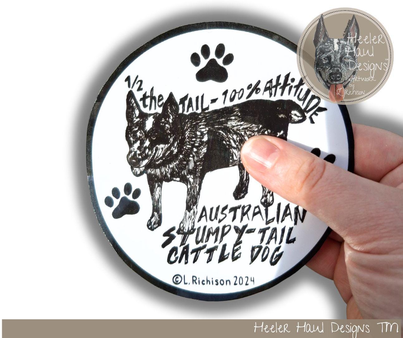 Stumpy Decal Stumpy Tail Heeler Decal, Heeler Decal, Vinyl Heeler Decal, Blue Heeler ...