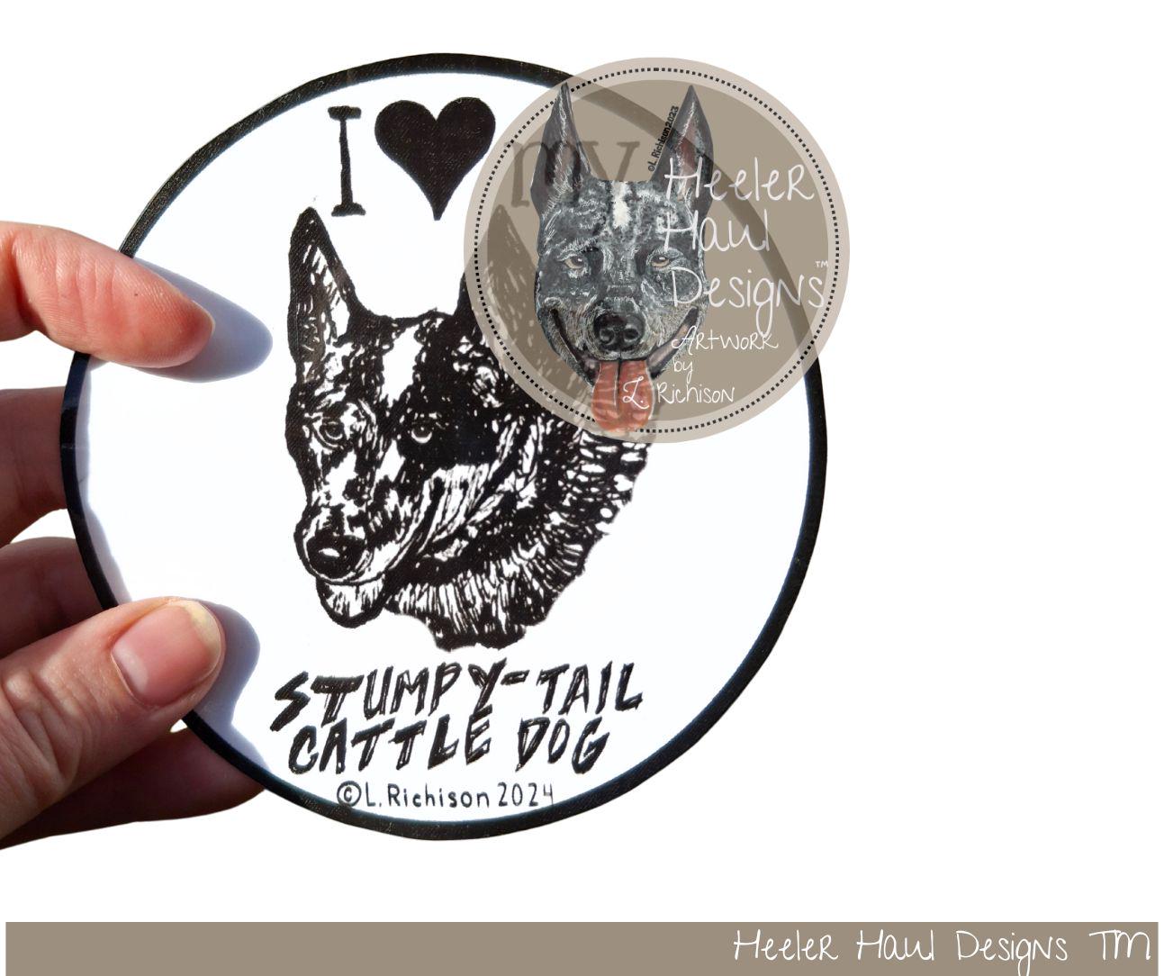 Stumpy Decal Heeler Decal, Stumpy Tail Australian Cattle Dog Decal, Blue Heeler Car ...