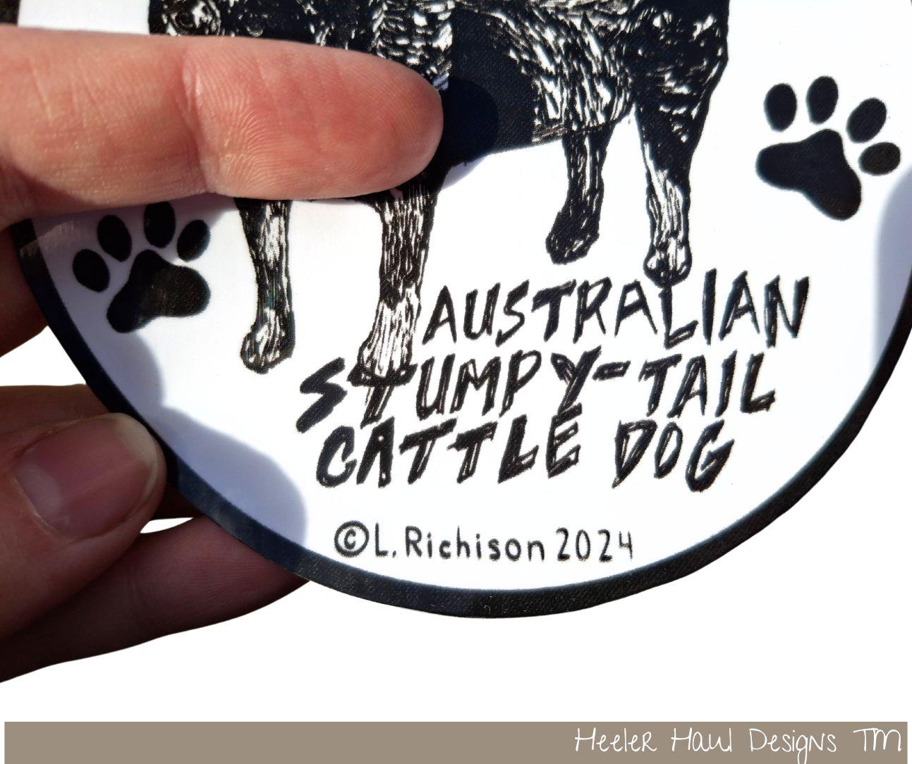 Stumpy Decal Stumpy Tail Heeler Decal, Heeler Decal, Vinyl Heeler Decal, Blue Heeler ...