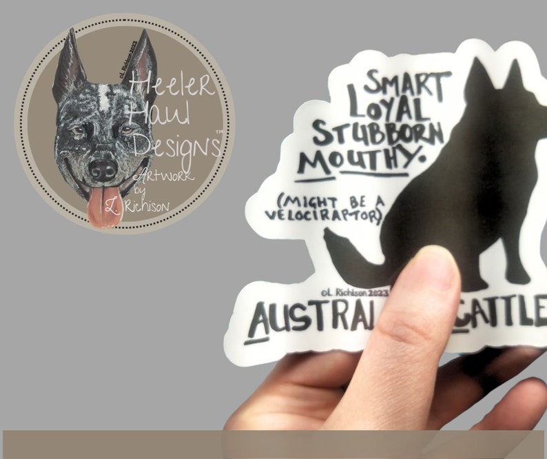 Heeler Decal, Australian Cattle Dog Decal, Blue Heeler Car Decal, Red