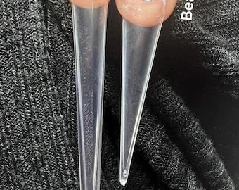 Sharp Stiletto 2XL Clear |  nail tips in Box| Half cover 500pcs