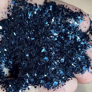 Navy blue Metallic Glitter Flakes | 1oz Jar