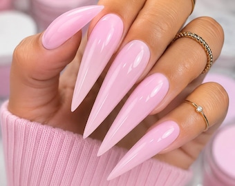 Sugar Baby pink acrylics  and Dipping Powder