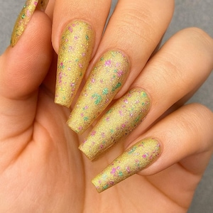 Marshmallow Glitter Nail Dip Powder: Acrylic & Foil (1oz)