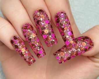 Chocolate Strawberries Glitter Acrylic Powder: