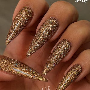 Champagne Glitter Acrylic Powder: 2-in-1 Dip & Acrylic (1oz)