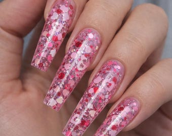 Be Mine  | Valentine’s Day Glitter Acrylic 1 oz