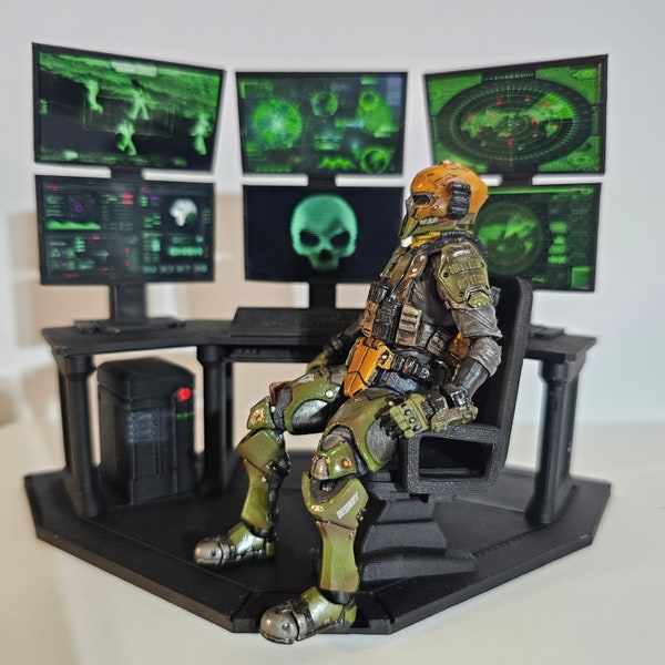War Room Command Center 1:18 Scale (Green)