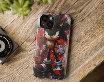 Étui pour téléphone inspiré de Shadow the Hedgehog, étui pour iPhone durable, cadeau parfait pour les joueurs, SEGA, Sonic the Hedgehog, Tails, Shadow, iPhone 12