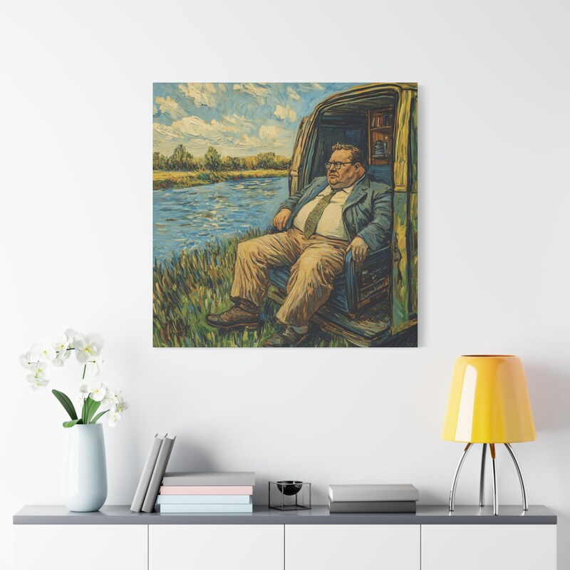 T-shirt Unisex "I Live In A Van Gogh Down By The River" - Coton épais, Neuf Avec étiquette