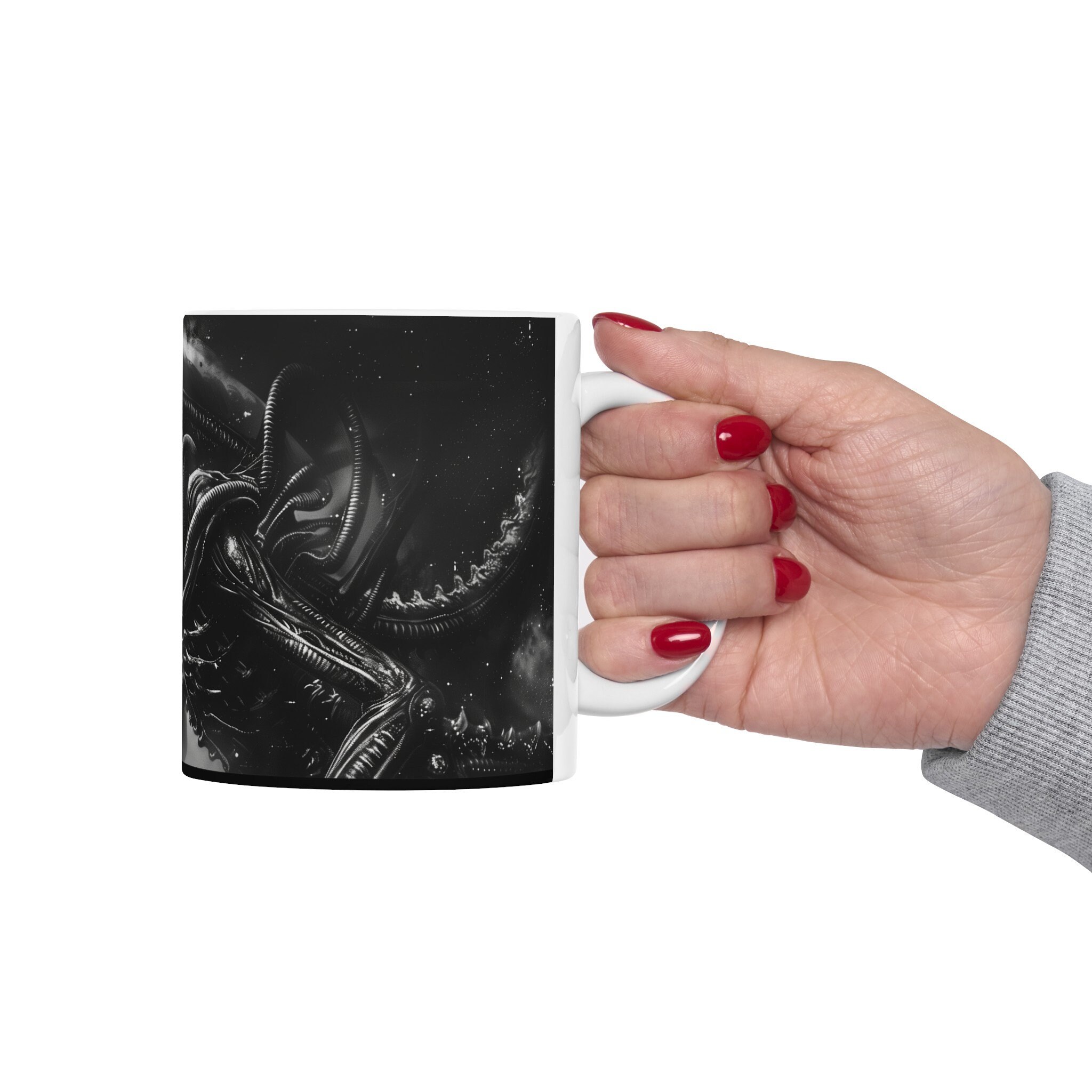 Alien Coffee Mug, Xenomorph, HR Giger, Sci-fi Alien Cup, Geiger Art ...