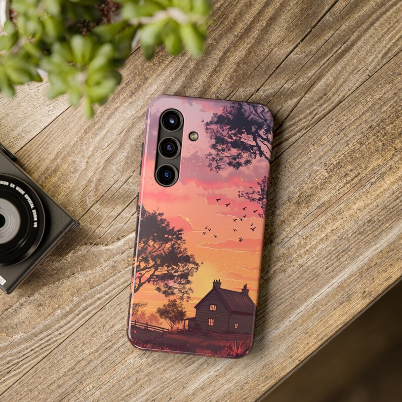 Cottagecore Countryside Sunset Phone Case Cottagecore Aesthetic ...