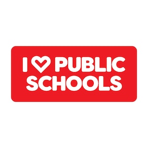 I Heart Public Schools Car Magnet