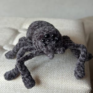 Handmade Crochet Spider Plush, Amigurumi Goth Decor, Spider Lover Gift