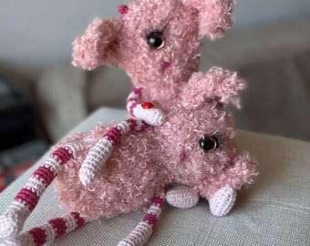 Handmade Crochet Cyclops Toy: Quirky Fluffy Amigurumi Monster, 6-Inch Soft Bouclé Doll