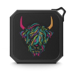 Altavoz Bluetooth con forma de vaca de las tierras altas de colores