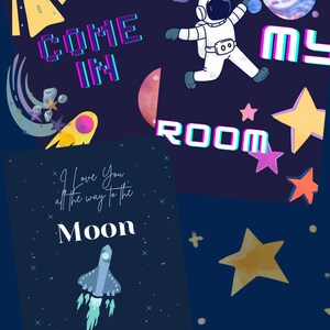 Space Themed Digital Download Poster For Kids Room