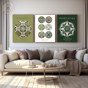 Portuguese tiles Mediterranean wall art vintage tile azulejo tiles print algarve ceramics colorful tile Portugal print Lisbon print tiles