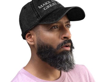 MAGA Vintage Cotton Twill Cap | Baseball Hat | Dad Hat | acid wash | fitted hat