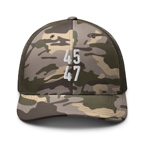 45 47 Camouflage trucker hat, women’s Trump hat, men’s Trump hat