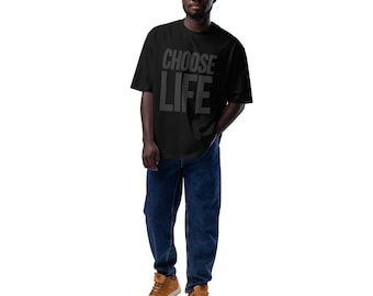 ELIGE LA VIDA Camiseta oversize de tejido pesado