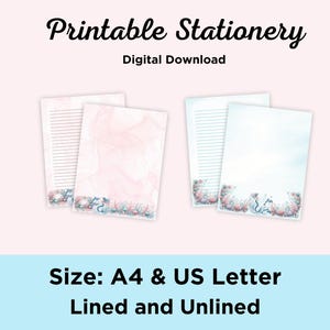Conjunto de papelaria para impressão Enchanting Mermaid | Papel de carta Ocean Fantasy | Download digital