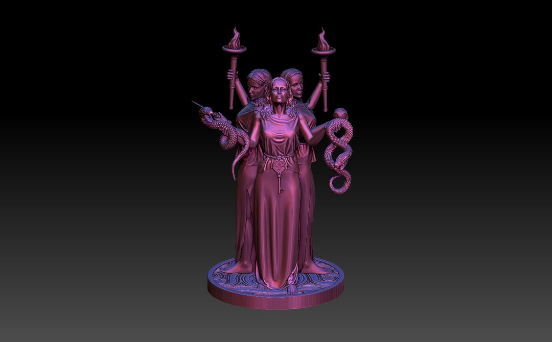 JERWL Hekate Halskette 925 Sterling Silber | Göttin Der Hexen Schmuck | Mystischer Anhänger